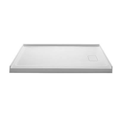 MTI Baths 6034 Dolomatte LH Drain 3-SIDED Integral TILE Flange - White - Matte White by MTI Baths