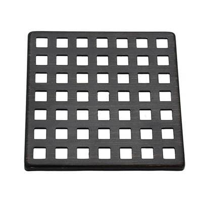 Mountain Plumbing Select Series Shower Drains - Squares Shower Grid - Antique Brass