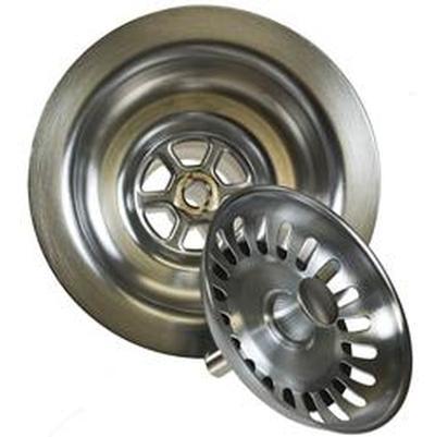 3-1/2'' Deluxe All Metal Kitchen Sink Strainer - Brushed Stainless Steel