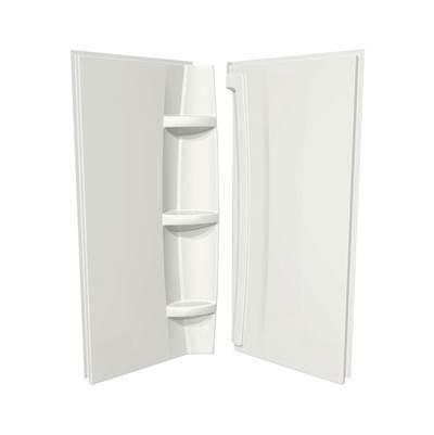 30 x 72 in. Acrylic Direct-to-Stud Two-Piece Wall Kit in White by Maax