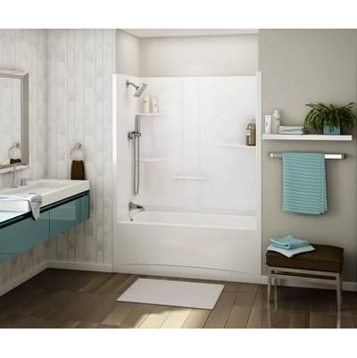 Allia TS-6032 Acrylic Alcove Right-Hand Drain One-Piece Aeroeffect Tub Shower in White by Maax