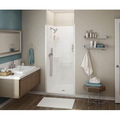 ALLIA SH-3636 Acrylic Alcove Center Drain One-Piece Shower in White by Maax
