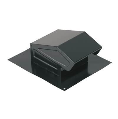 Steel Roof Cap for 3'' or 4'' Round Duct with Backdraft Damper and Bird screen, Black by Broan Nutone