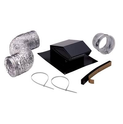 Steel Roof Vent Kit for 3'' or 4'' Round Duct, Includes Flexible Ducting, 4'' to 3'' Reducer, Duct Connector and Nylon Zip Ties by Broan Nutone