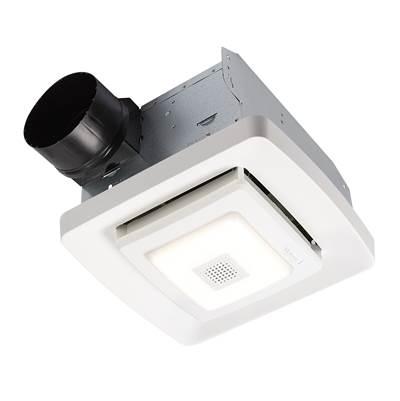 NuTone Bluetooth Speaker Bath Exhaust Ventilation Fan w/ LED Light, 80 CFM by Broan Nutone