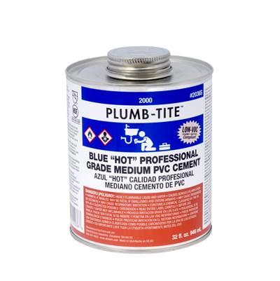 Blue Plumb-Tite Pvc Cement Qt