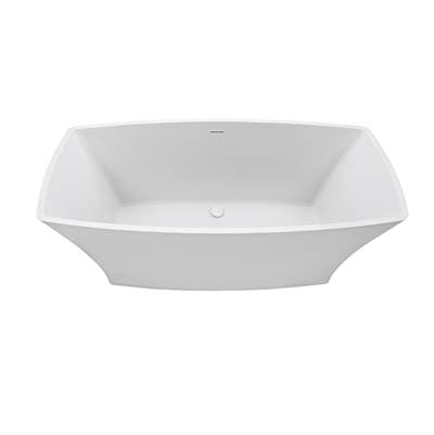 Acquabella Marcel Mineral Composite Soaker - Gloss White (65.5x31) by Acquabella