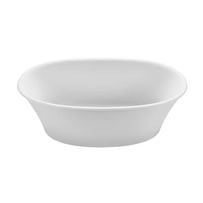 Acquabella Charlotte Mineral Composite Freestanding Soaker - Gloss White (57.75x32)