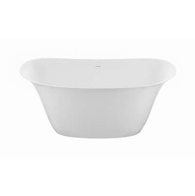Acquabella Maricela Mineral Composite Soaker - Gloss White (72x32)