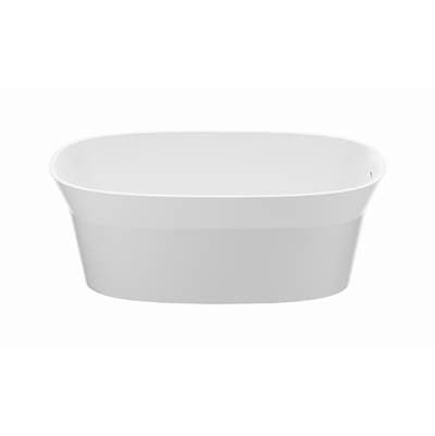 Acquabella James Mineral Composite Soaker - Gloss White (59x30.75)