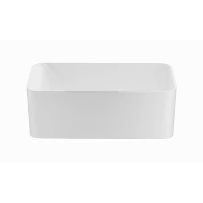 Acquabella Almaza Mineral Composite Soaker - Gloss White (59x30)