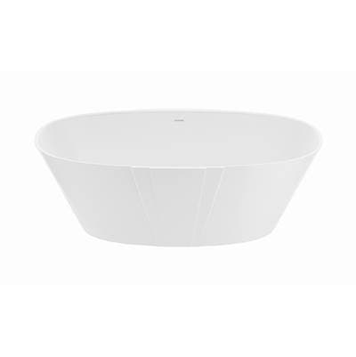 Acquabella Magda Mineral Composite Soaker - Gloss White (65.75x36.25) by Acquabella