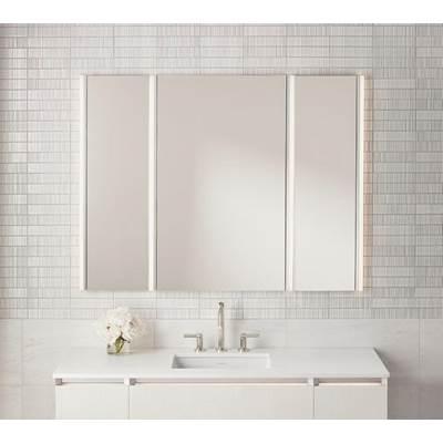 PL Portray Medicine Cabinet With Flat Edge Mirror, Slow-Close Door, Magnification Mirror, Quick Storage Caddy, Electrical/Usb - 24 X 72''