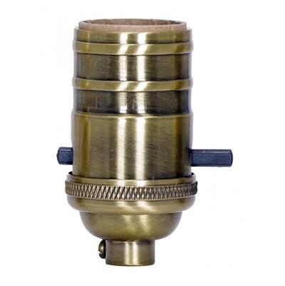 4 Pc On/Off Solid Brass Push Thru Reg