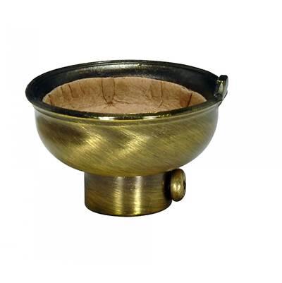 1/4 Reg Antique Brass Solid Brass Deep Cap by Satco