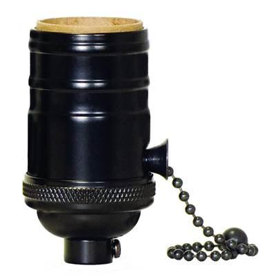 4 Pc Black On-Off Pull Chain by Satco