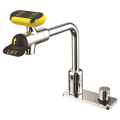 Speakman Eyesaver AC Powered Sensor Eyewash Faucet with 8 In. Spout & Above Counter Mixer by Speakman