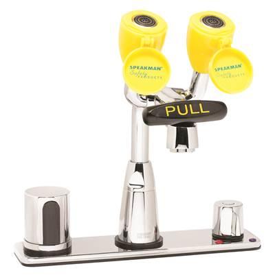 Speakman Eyesaver AC Op. Sensor Eyewash Faucet with Above Counter Mixing Valve