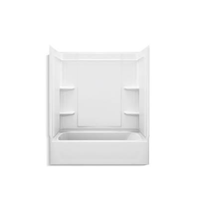 EnsembleE Medley 60'' x 30-1/4'' bath/shower with left-hand above-floor drain