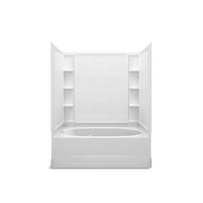 EnsembleE 60-1/4'' x 36'' bath/shower with right-hand above-floor drain