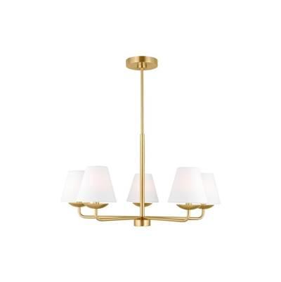 Albion Medium Chandelier Satin Brass by Visual Comfort Studio Collection