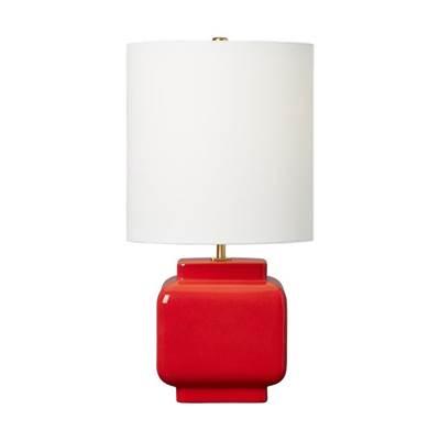 Anderson Medium Table Lamp Lucent Red Bulbs Inc by Visual Comfort Studio Collection