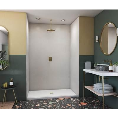 SK-484896 48 x 48 x 96 Swanstone Smooth Glue up Shower Wall Kit in Birch