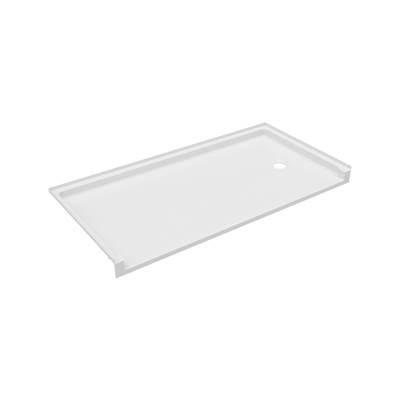 FBF-3060LM/RM 30 x 60 Veritek Alcove Shower Pan with Right Hand Drain in White by Swan