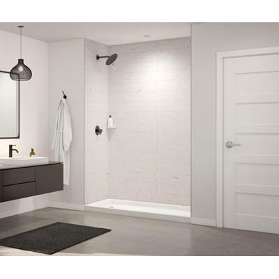 MSMK96-3462 34 x 62 x 96 Swanstone Modern Subway Tile Glue up Shower Wall Kit in Carrara by Swan