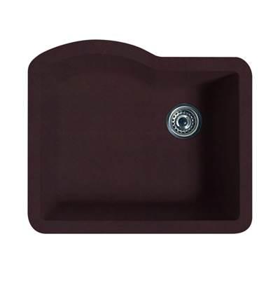 QUSB-2522 22 x 25 Granite Undermount Single Bowl Sink in Espresso