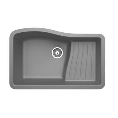 QUAD-3322 22 x 33 Granite Undermount Ascend Bowl Sink in Metallico