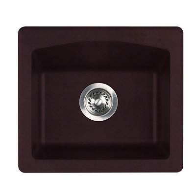 QZBS-1816 16 x 18 Granite Dual Mount Bar Sink in Espresso