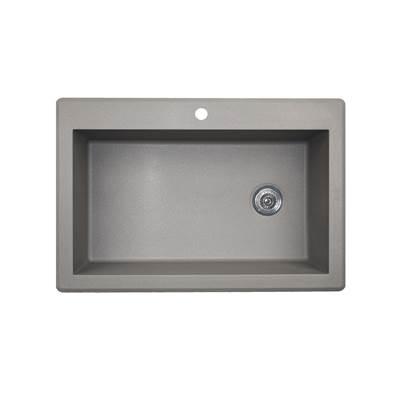 QZSB-3322 22 x 33 Granite Drop in Single Bowl Sink in Metallico by Swan