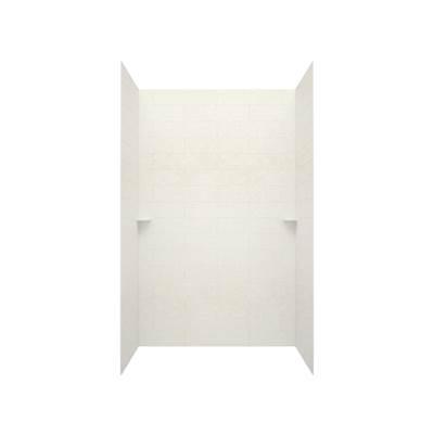 MSMK96-3462 34 x 62 x 96 Swanstone Modern Subway Tile Glue up Shower Wall Kit in Tahiti White by Swan