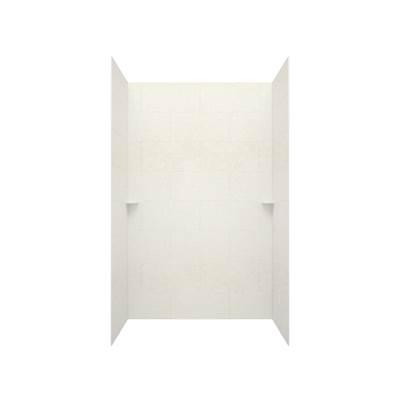 TSMK96-3462 34 x 62 x 96 Swanstone Traditional Subway Tile Glue up Shower Wall Kit in Tahiti White by Swan