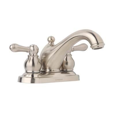 Allura 4 in. Centerset 2-Handle Bathroom Faucet with Drain Assembly in Satin Nickel (1.2 GPM) by Symmons