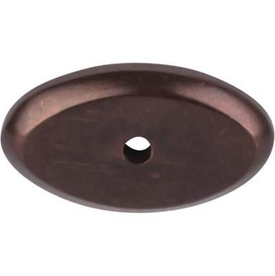 Aspen Oval Backplate 1 1/2 Inch Mahogany Bronze by Top Knobs