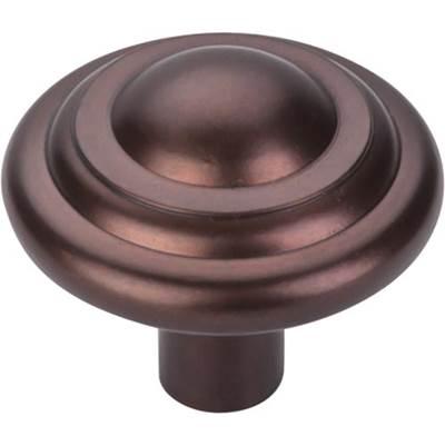 Aspen Button Knob 1 3/4 Inch Mahogany Bronze by Top Knobs