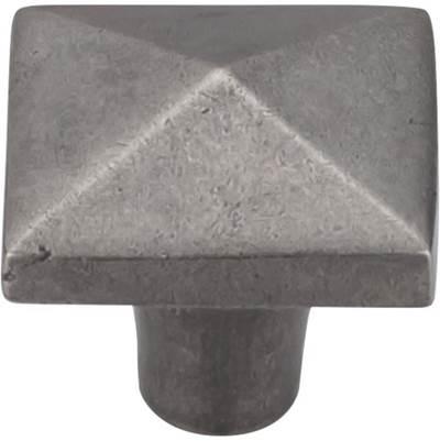 Aspen Square Knob 1 1/2 Inch Silicon Bronze Light by Top Knobs