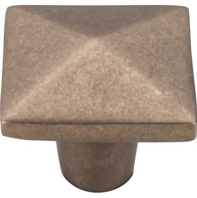 Aspen Square Knob 1 1/2 Inch Light Bronze by Top Knobs