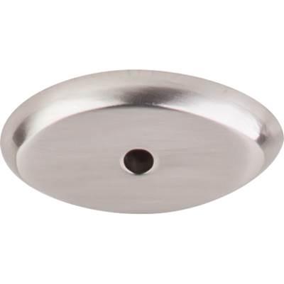 Aspen II Oval Backplate 1 1/2 Inch Brushed Satin Nickel by Top Knobs