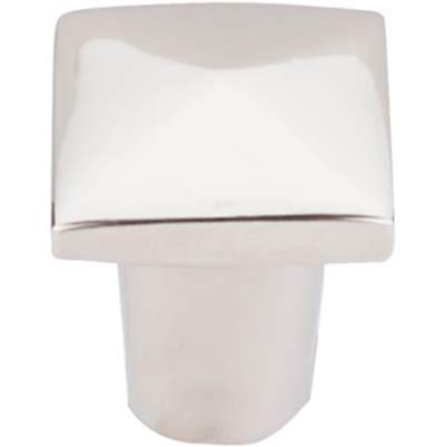 Aspen II Square Knob 3/4 Inch Polished Nickel