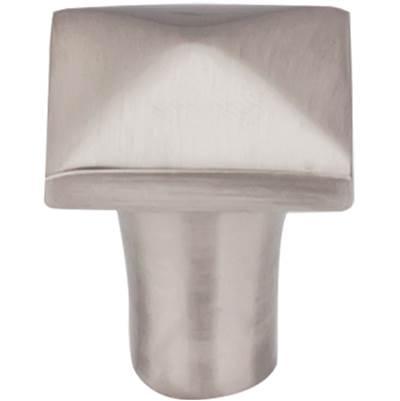 Aspen II Square Knob 7/8 Inch Brushed Satin Nickel by Top Knobs