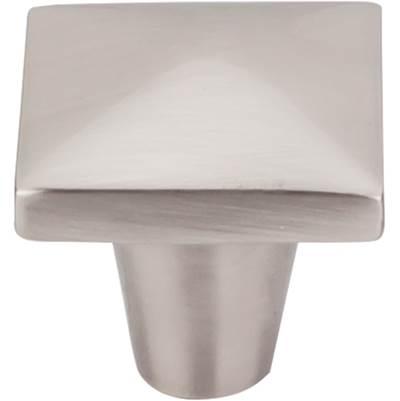 Aspen II Square Knob 1 1/4 Inch Brushed Satin Nickel by Top Knobs