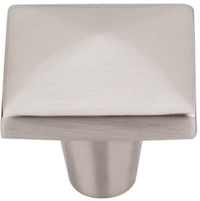 Aspen II Square Knob 1 1/2 Inch Brushed Satin Nickel by Top Knobs
