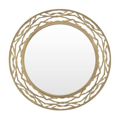 Kato 33-in Round Mirror - Havana Gold