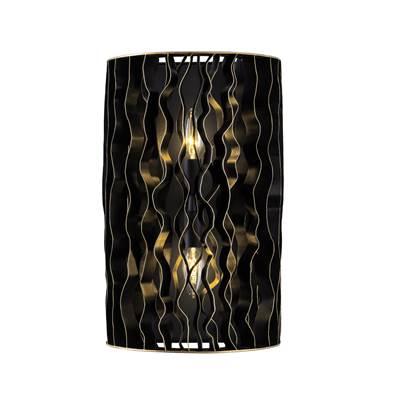 Estela 2-Lt Sconce - Matte Black/French Gold by Varaluz