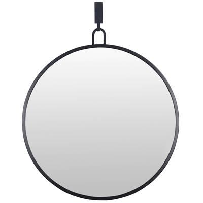 Stopwatch 30-in Round Accent Mirror - Black by Varaluz