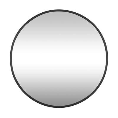 Cottage 30-in Round Mirror - Black