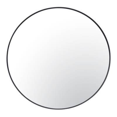 Tablet 30-in Round Wall Mirror - Black
